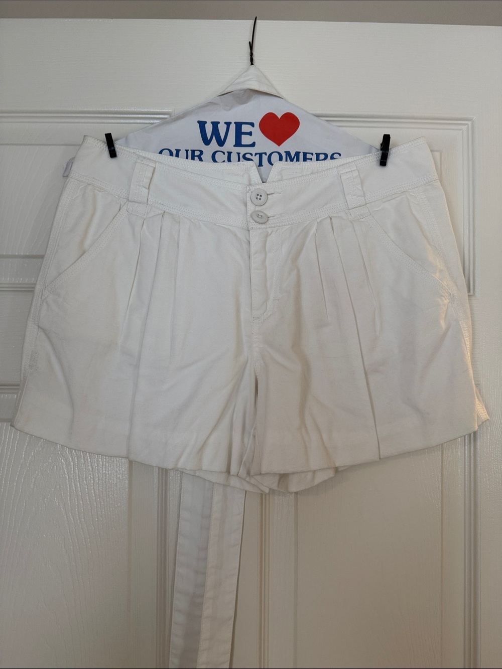 Armani Exchange White  Pleated Women’s Shorts